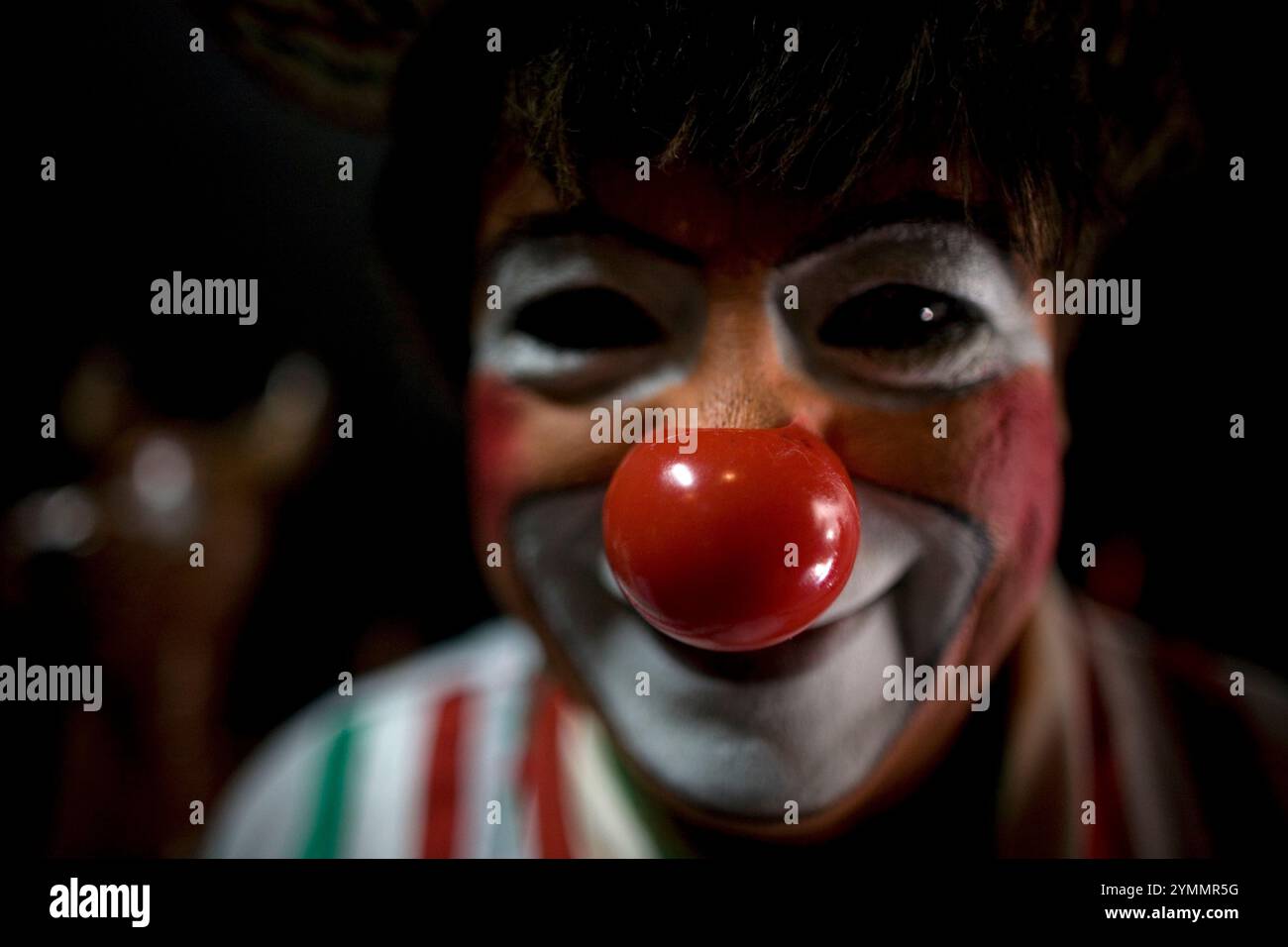 Un clown à la 16e Convention internationale du Clown. Banque D'Images