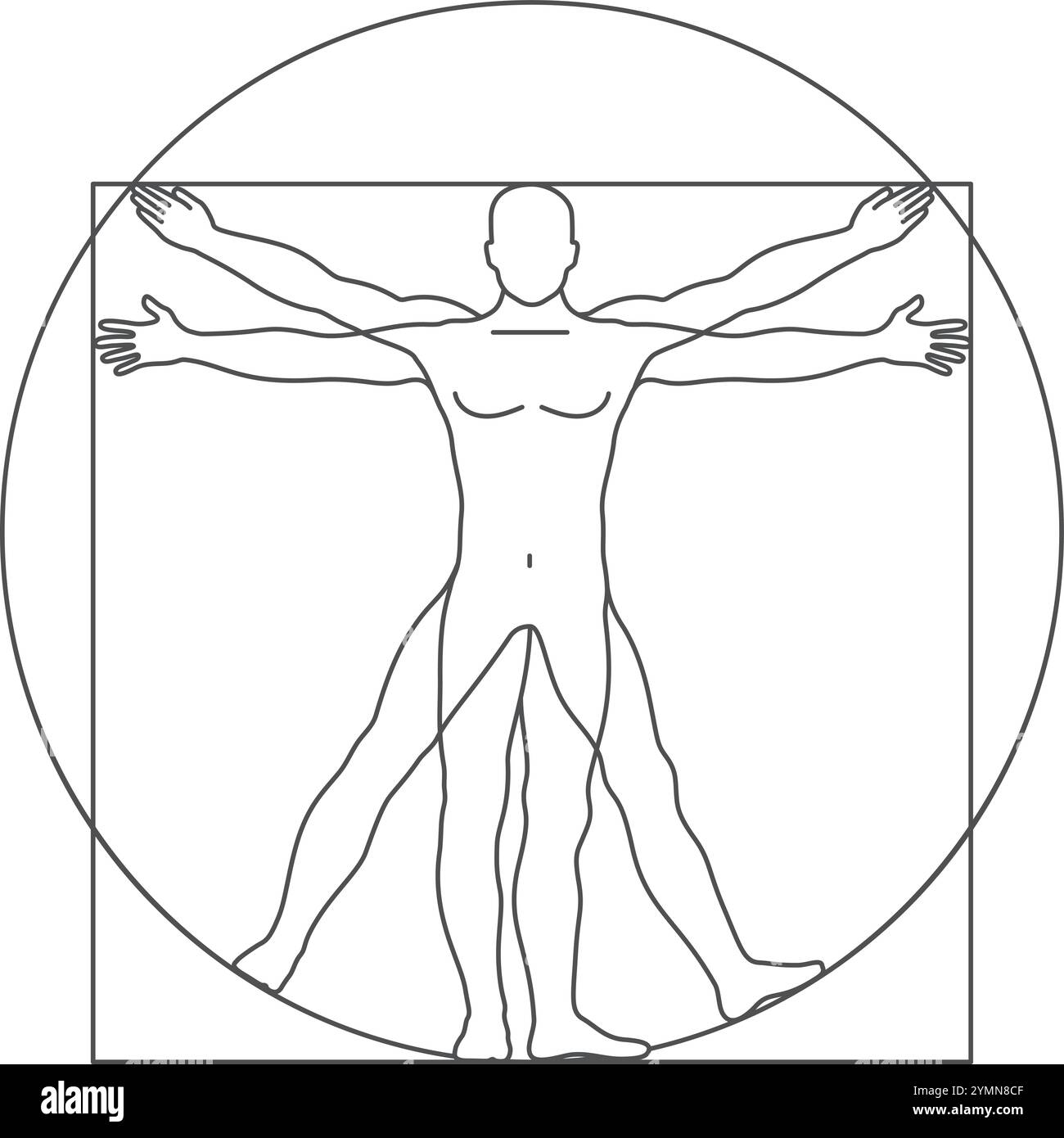 Silhouette d'homme célèbre. Symbole artistique. Anatomie humaine isolée sur fond blanc Illustration de Vecteur
