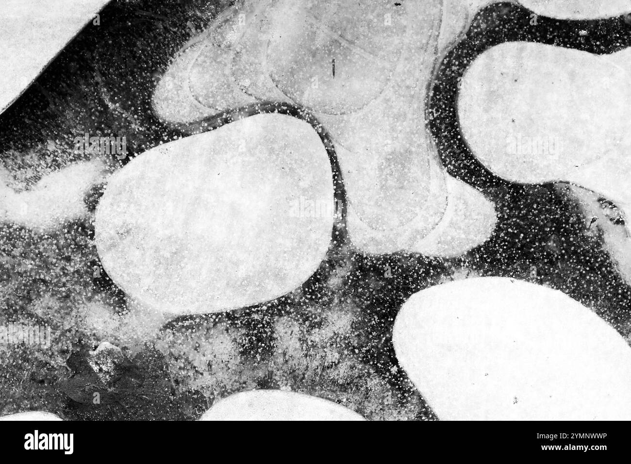 Paysage allemand gelé avec de superbes sculptures de glace et des structures artistiques Banque D'Images