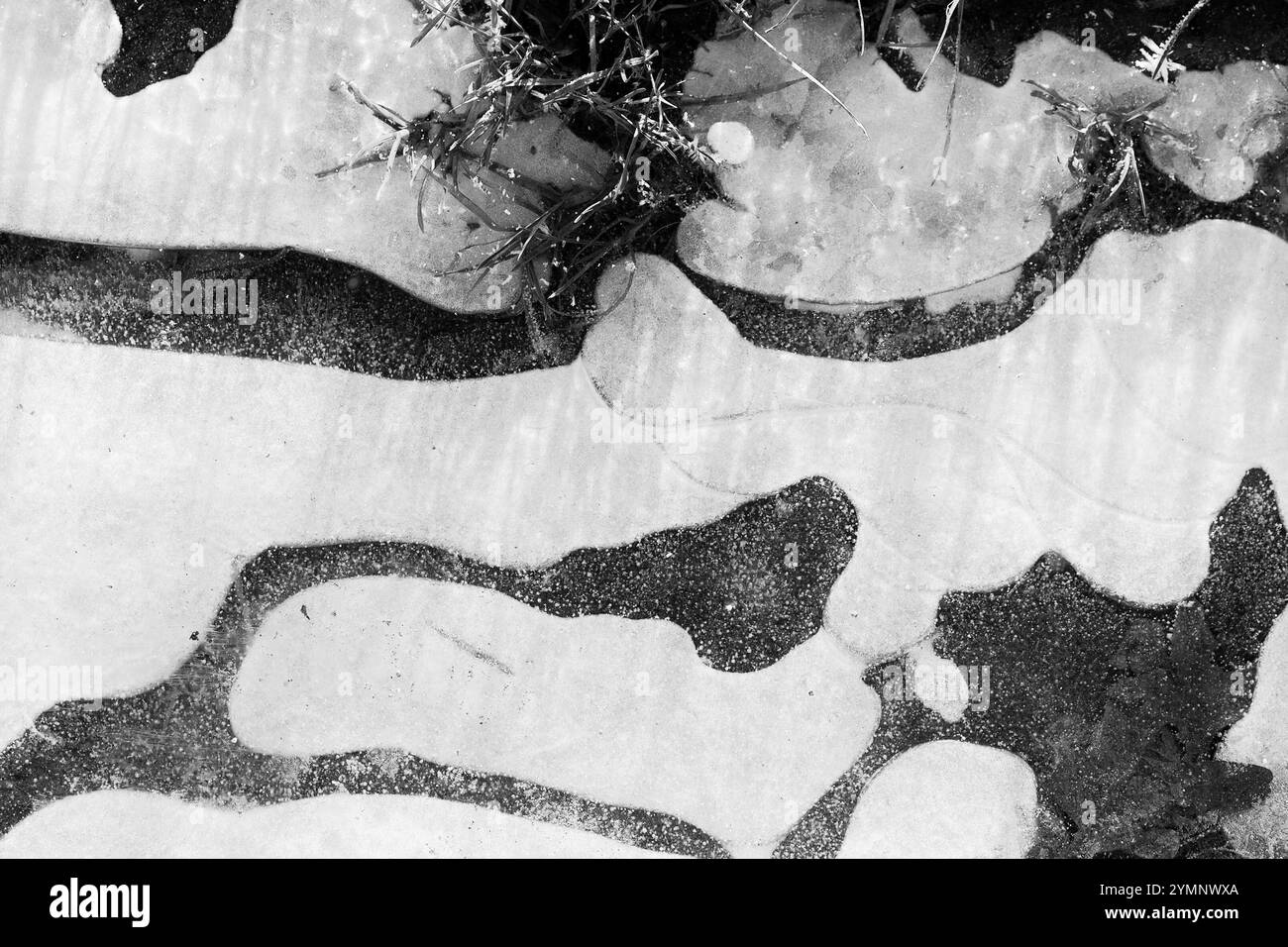 Paysage allemand gelé avec de superbes sculptures de glace et des structures artistiques Banque D'Images