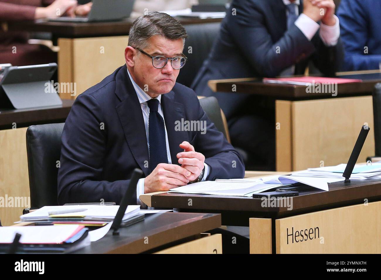 Berlin, Deutschland, 22 novembre 2024 : Bundesrat : 1049. Sitzung des Bundesrates : Boris Rhein, CDU, Ministerpräsident von Hessen *** Berlin, Allemagne, 22 11 2024 Bundesrat 1049 Réunion du Bundesrat Boris Rhein, CDU, Ministre Président de la Hesse Copyright : xdtsxNachrichtenagenturx dts_52400 Banque D'Images