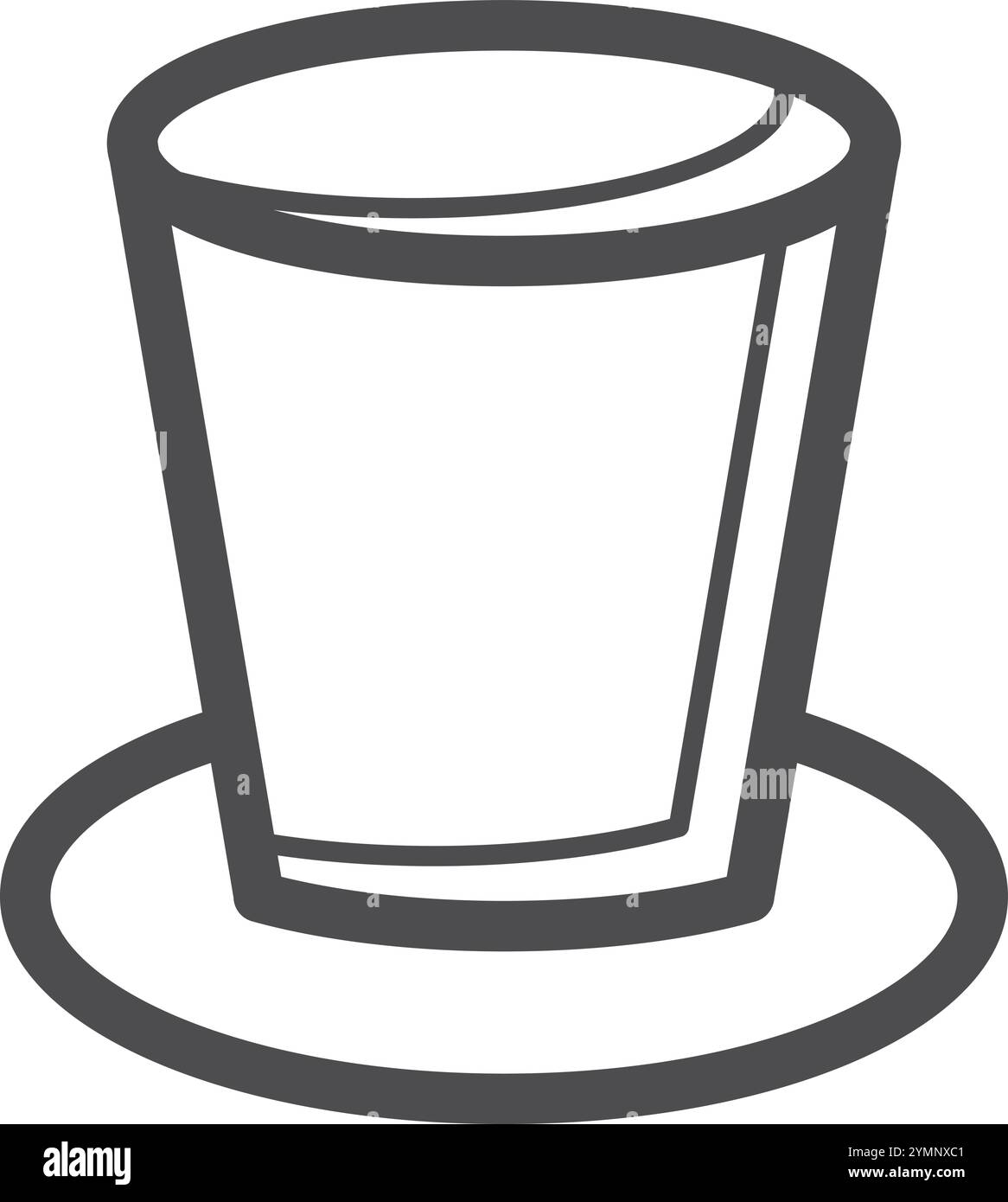 Icône de ligne de chapeau haut de gamme. Équipement magicien. Symbole mystère Illustration de Vecteur