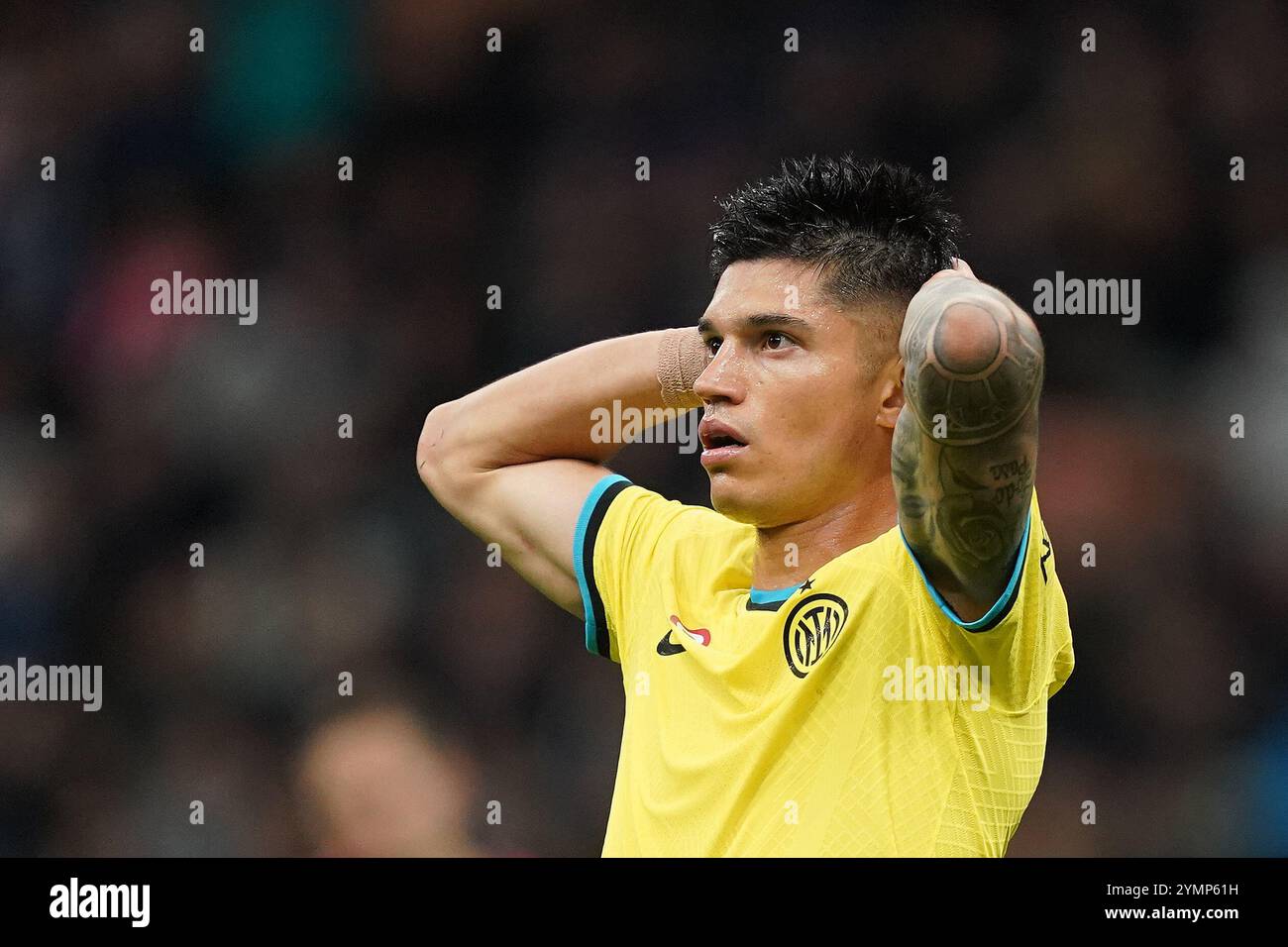Milan, Italie. 13 mai 2023. Foto Spada/LaPresse 13 Maggio 2023 - Milan, Italie - sport, calcio - Inter vs Sassuolo - Campionato Italiano di calcio Serie A TIM 2022/2023 - Stadio San Siro Nella foto : Joaquin Correa (Inter Milan) ; 13 mai 2023 Milan, Italie - sport, calcio - Inter vs Sassuolo- Serie A Football Championship 2022/2023 - San Siro Stadium . Sur la photo : Joaquin Correa (Inter Milan) ; crédit : LaPresse/Alamy Live News Banque D'Images