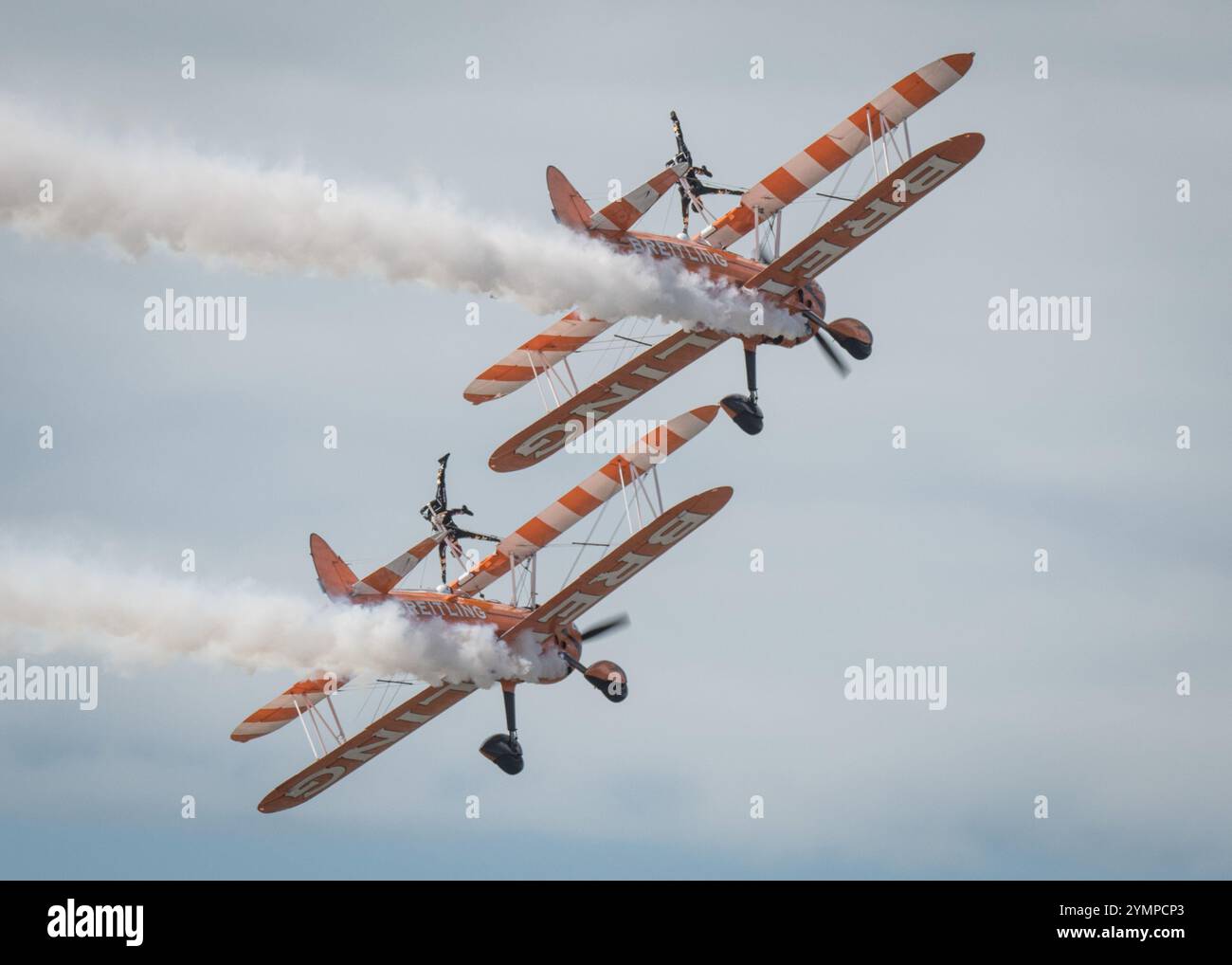 Breitling Wing Walkers se produisant à Blackpool Banque D'Images