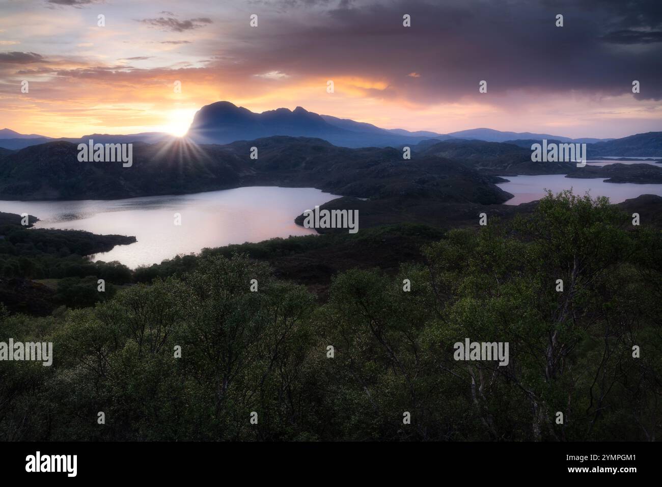 Suilven dans les Assynt ares du nord de l'Écosse Banque D'Images