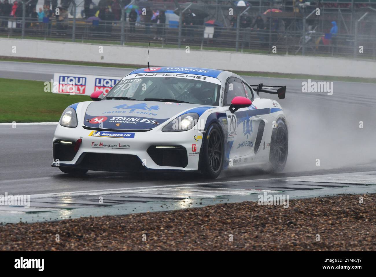 Samuel Harvey, Porsche 718 Cayman GT4 Clubsport, Xentek Motorsport, Porsche Sprint Challenge Great Britain 2024, une série d'une seule marque avec tous les moteurs Banque D'Images