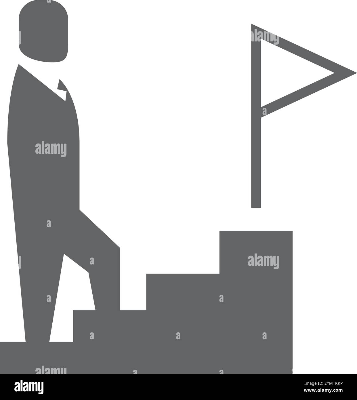 Icône noire de l'objectif d'entreprise. Symbole de la cible de travail Illustration de Vecteur