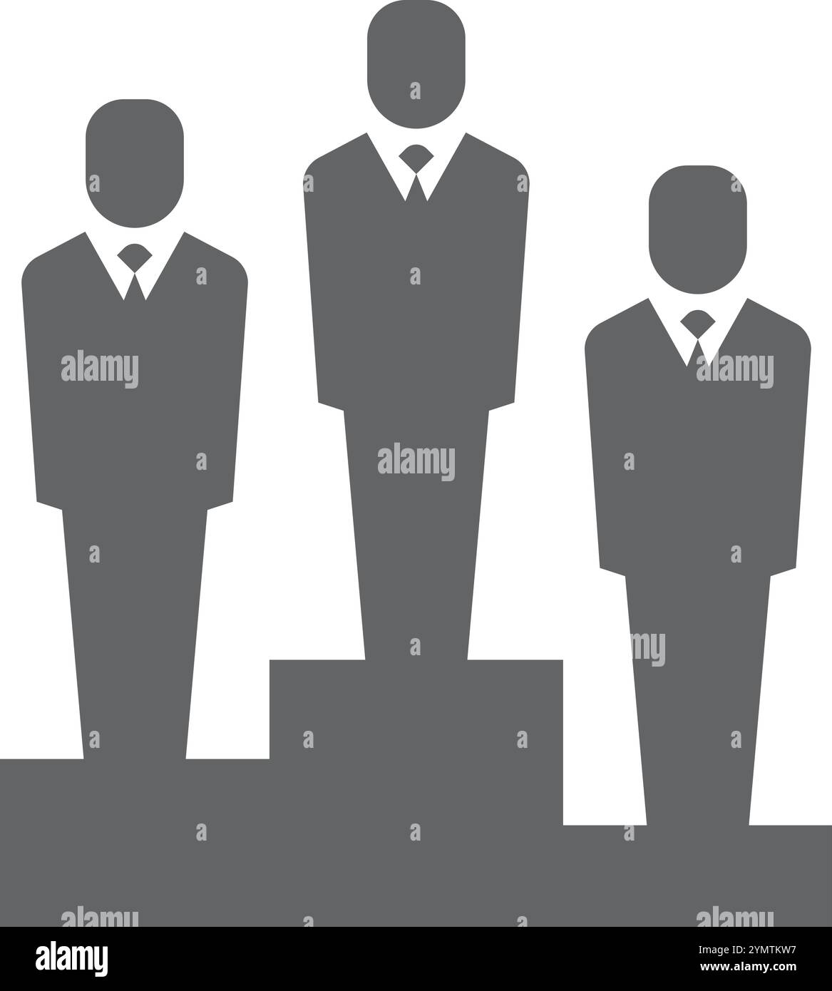 Icône noire du podium du vainqueur de l'entreprise. Réussite professionnelle Illustration de Vecteur