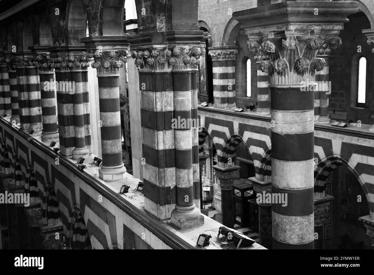 Cattedrale di San Lorenzo - Duomo di Genova la vue intérieure de la cathédrale. Gênes, Italie 09.01.2024 Banque D'Images