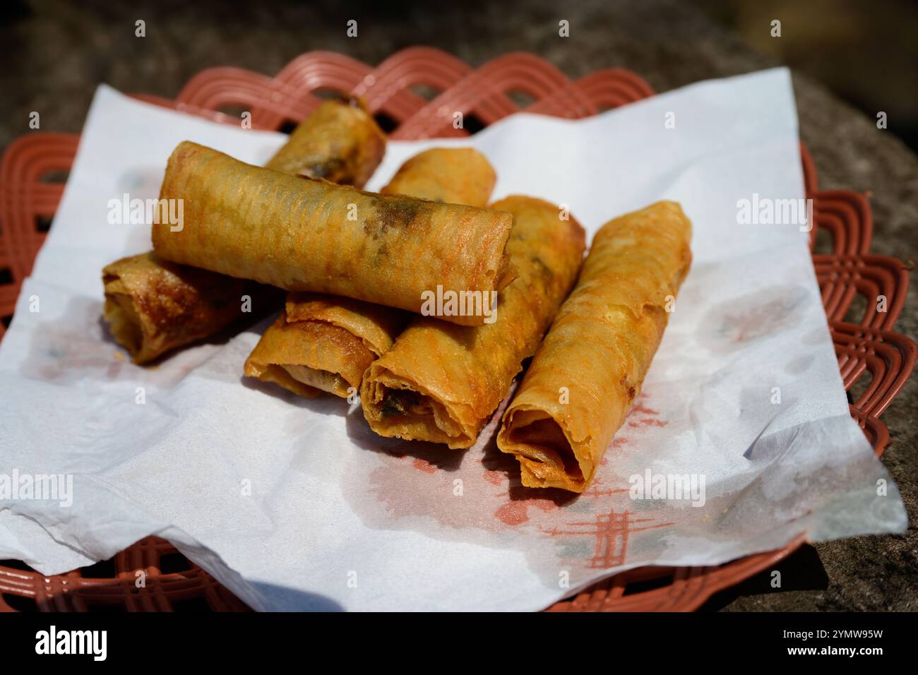 Pisang Goreng bananes frites au chocolat authentique dessert indonésien Banque D'Images