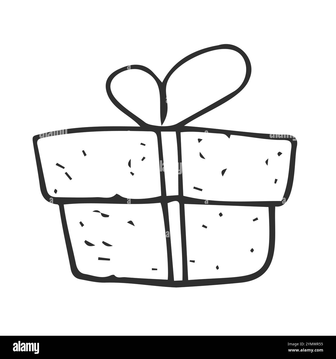 icône d'illustration de ligne de cadeau sur blanc Illustration de Vecteur