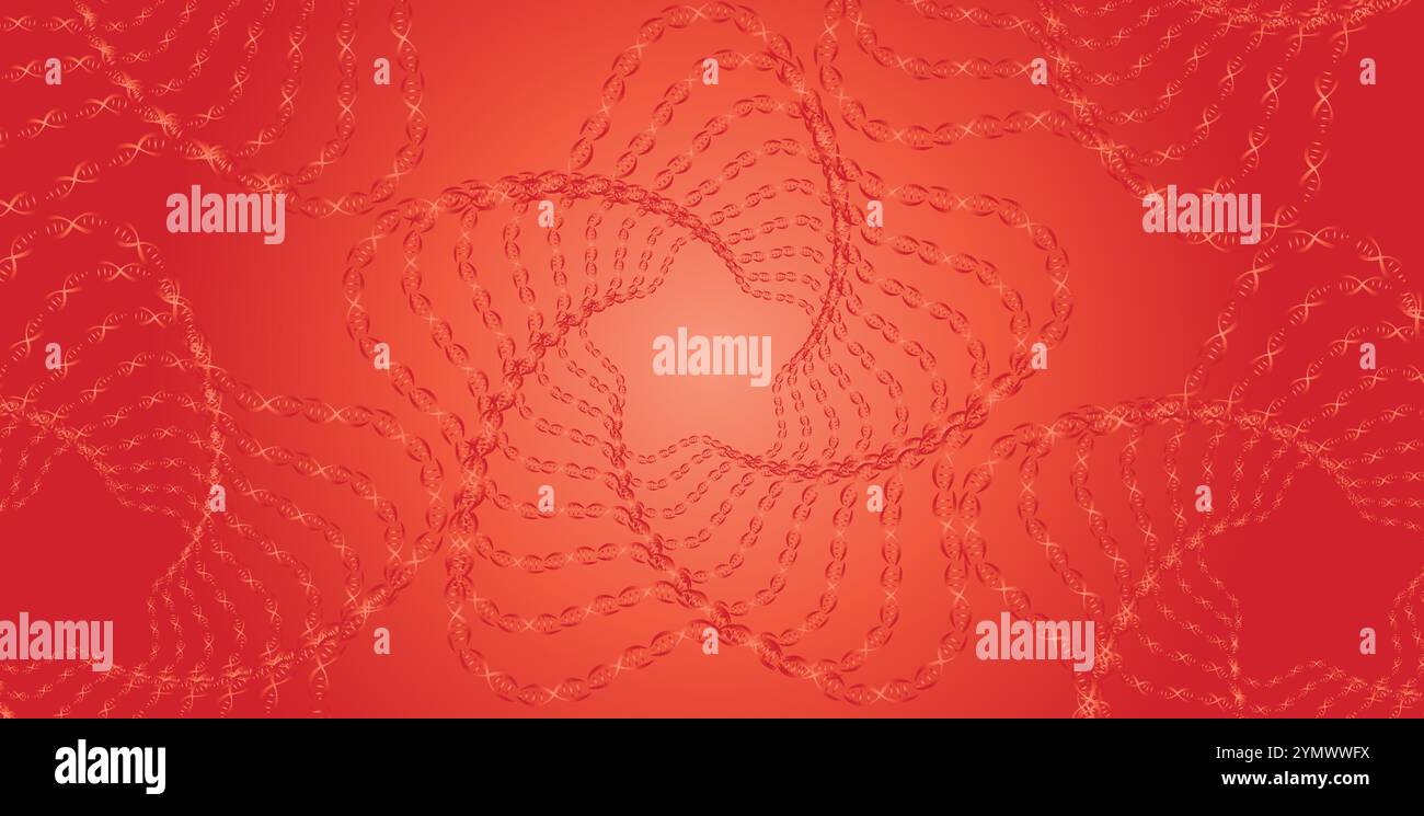 FOND D'ADN ABSTRAIT EN FORME DE COEUR Illustration de Vecteur