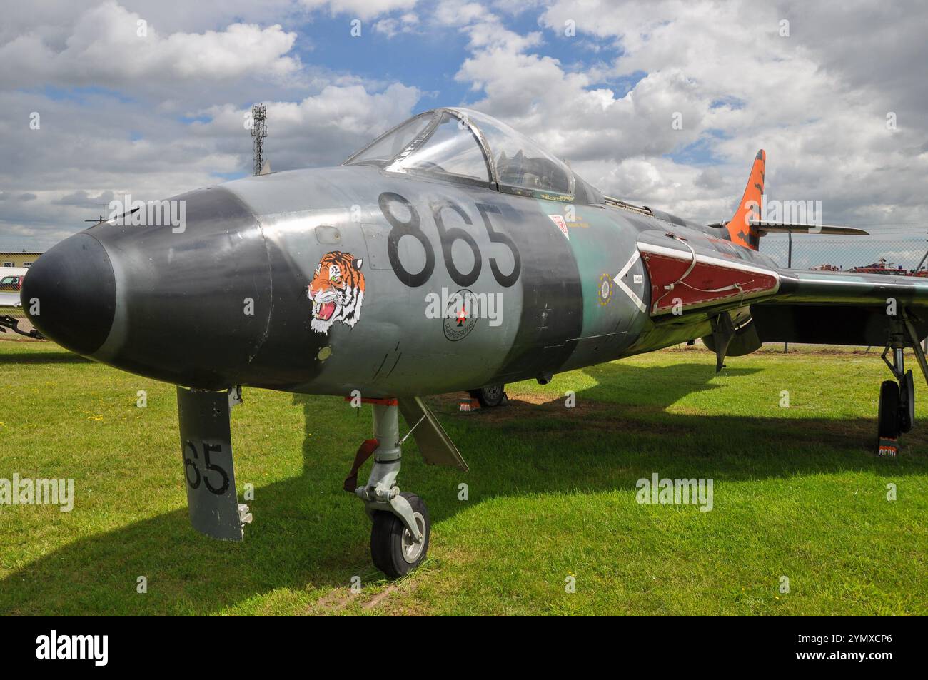Hawker Hunter GA11 XE707 exposé au Bentwaters Cold War Museum, Suffolk, Royaume-Uni Banque D'Images