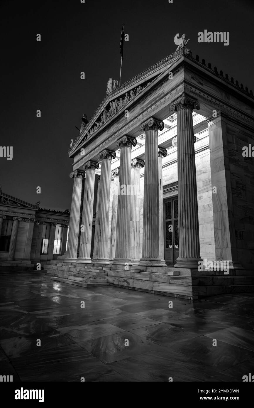 L'Académie d'Athènes est l'académie nationale de Grèce et le plus haut établissement de recherche du pays. Créé en 1926. Banque D'Images