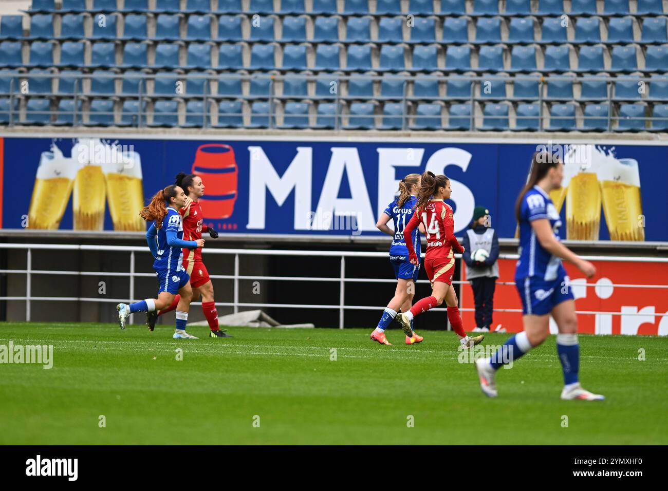 Gand, Belgique. 23 novembre 2024. Illustration photo prise lors d'un match de football féminin entre AA Gent Ladies et Standard Femina lors de la 11ème journée de la saison 2024 - 2025 du Belgian Lotto Womens Super League, samedi 23 novembre 2024 à Gent. BELGA PHOTO LUC CLAESSEN crédit : Belga News Agency/Alamy Live News Banque D'Images