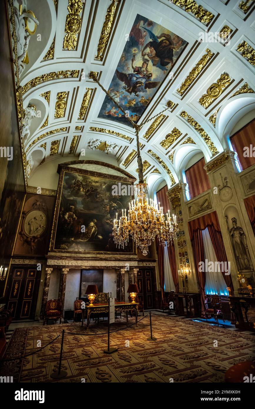 Moses Hall intérieur à Amsterdam Palais Royal - pays-Bas Banque D'Images