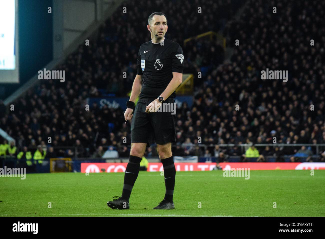 Liverpool, Royaume-Uni. 23 novembre 2024. Arbitre Chris Kavanagh lors du match Everton FC contre Brentford FC English premier League à Goodison Park, Liverpool, Angleterre, Royaume-Uni le 23 novembre 2024 Credit : Every second Media/Alamy Live News Banque D'Images