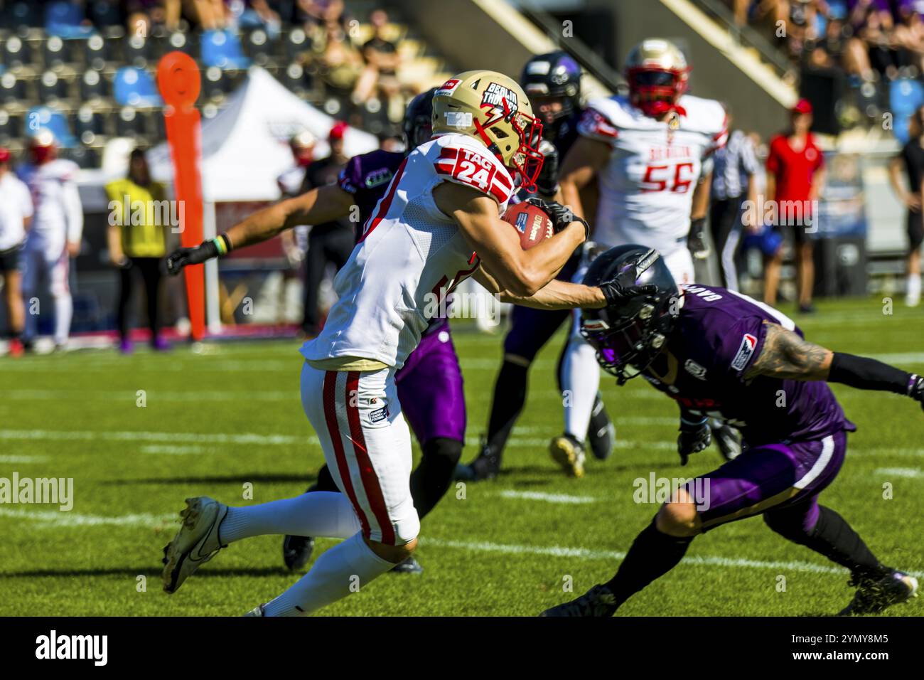 ELF/ playoff Game : Berlin Thunder au Frankfurt Galaxy le 09. Septembre 2023, dans la PSD Bank Arena, Francfort-sur-le-main, Allemagne Berlin Thunder, LB # 30 Alexa Banque D'Images