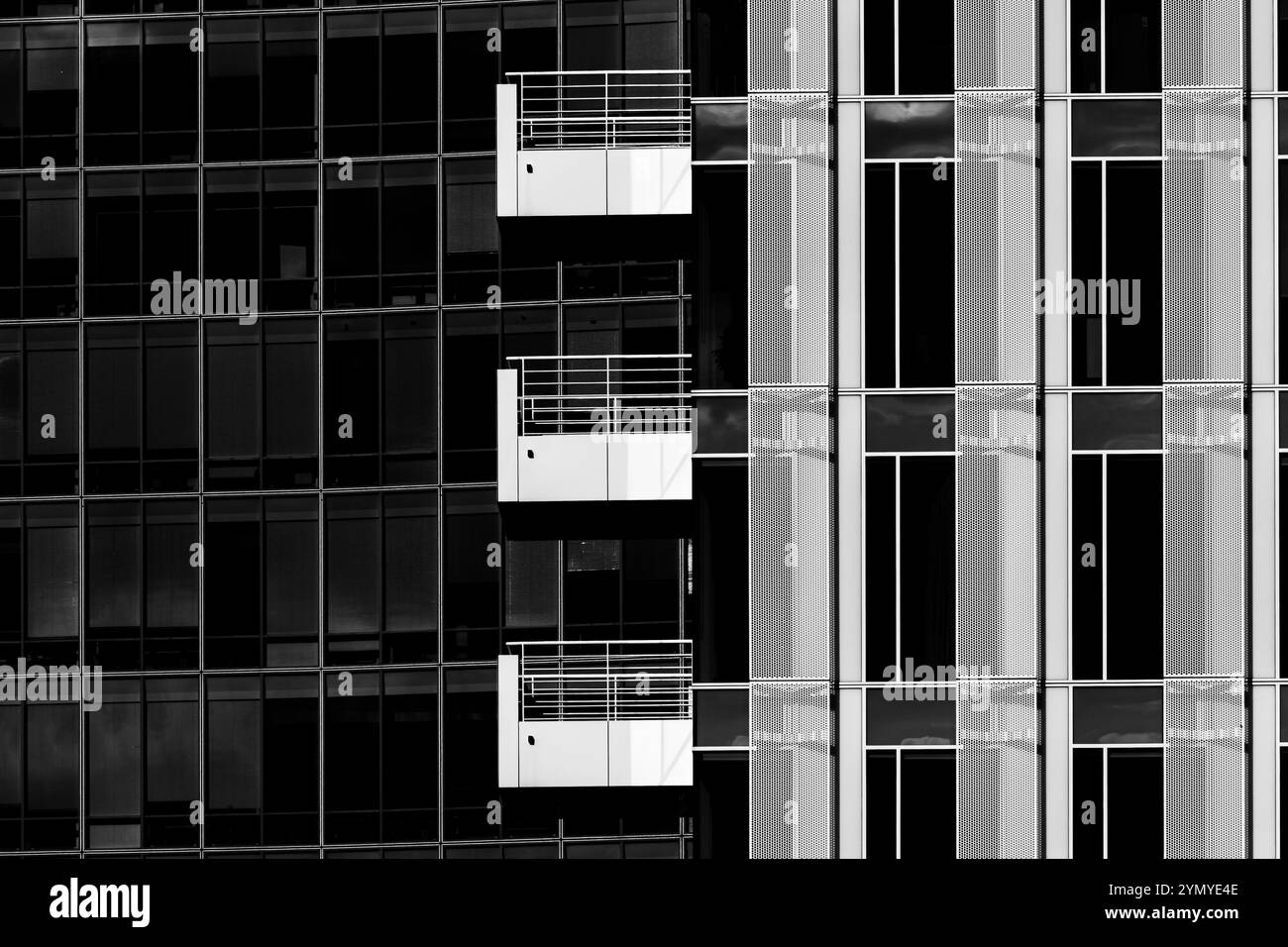 Perspective abstraite de la conception architecturale moderne avec des motifs géométriques Banque D'Images