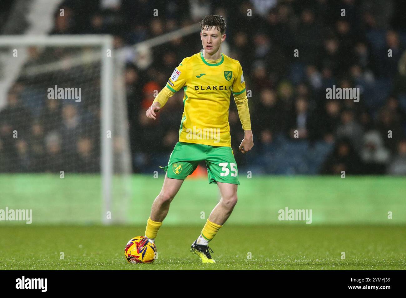 Kellen Fisher de Norwich City en action lors du match du Sky Bet Championship West Bromwich Albion vs Norwich City aux Hawthorns, West Bromwich, Royaume-Uni, 23 novembre 2024 (photo par Gareth Evans/News images) Banque D'Images