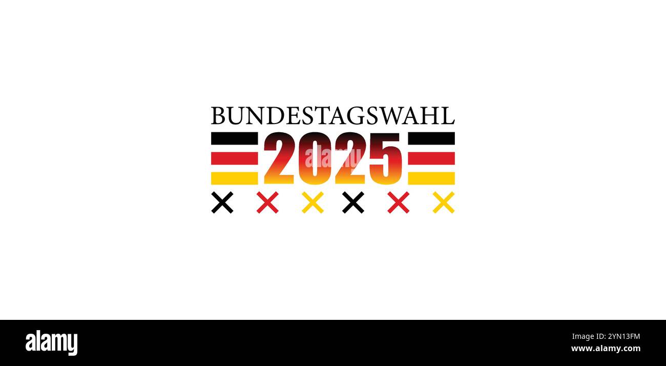 Une élection historique au Bundestagswahl le 23 février 2025 Illustration de Vecteur