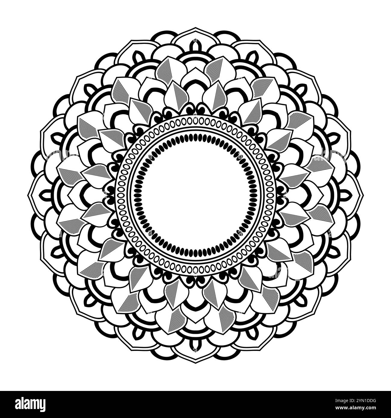 Mandala floral ornemental, livre de coloriage Mandala pour les enfants, illustration de motif mandala décoratif de luxe Illustration de Vecteur