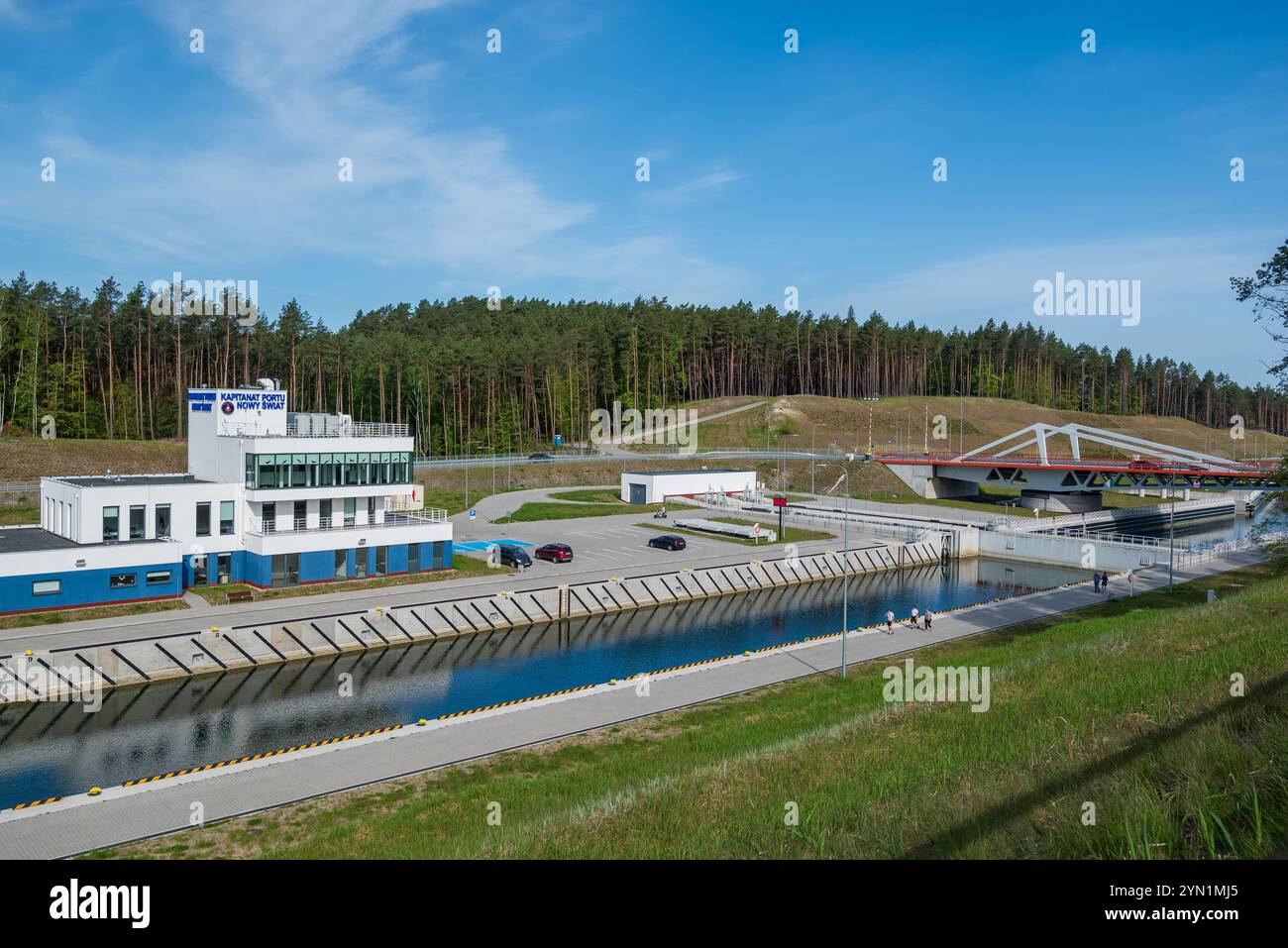 Lagune de la Vistule, Pologne 03 mai 2024 canal de la vistule et canal des navires de Nowy Swiat Banque D'Images