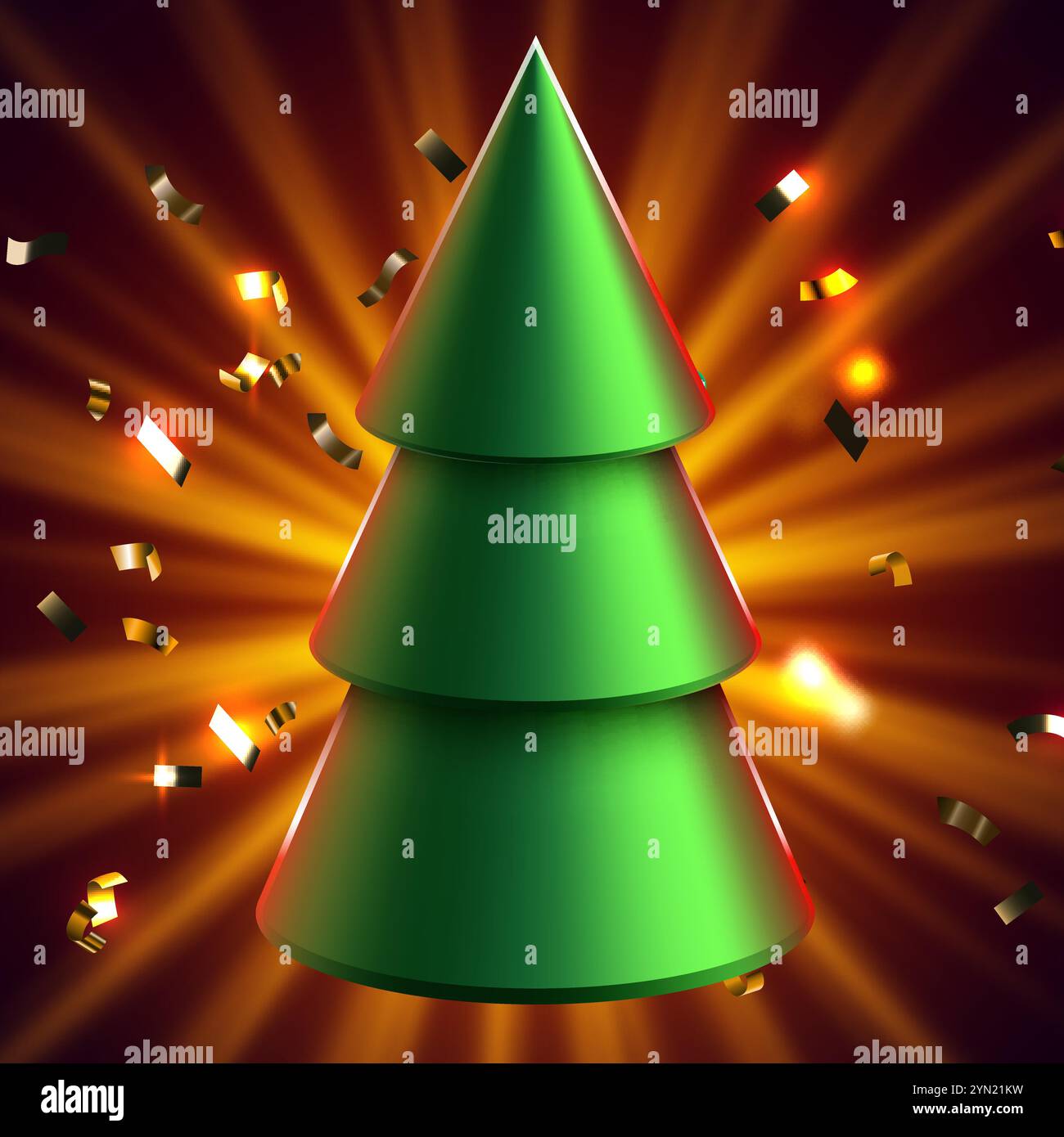 Arbre de Noël abstrait géométrique.Joyeux Noël et bonne bannière de la nouvelle année.Illustration vectorielle Illustration de Vecteur