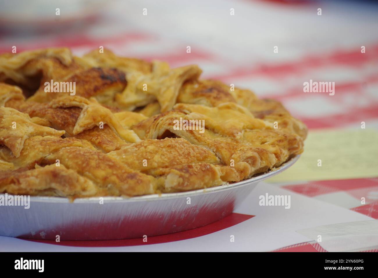 Une délicieuse tarte d'application appétissante Banque D'Images