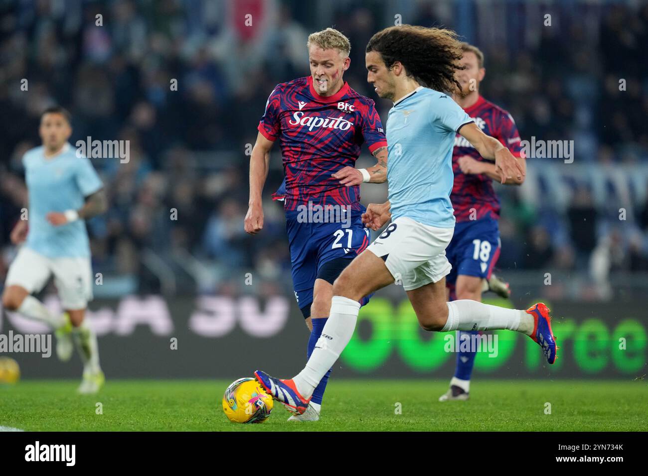 Roma, Italie. 24 novembre 2024. Matteo Guendouzi du Latium pendant le match de football Serie A EniLive entre le Latium et Bologne au stade olympique de Rome, Italie - dimanche 24 novembre 2024 - Sport Soccer ( photo par Alfredo Falcone/LaPresse ) crédit : LaPresse/Alamy Live News Banque D'Images