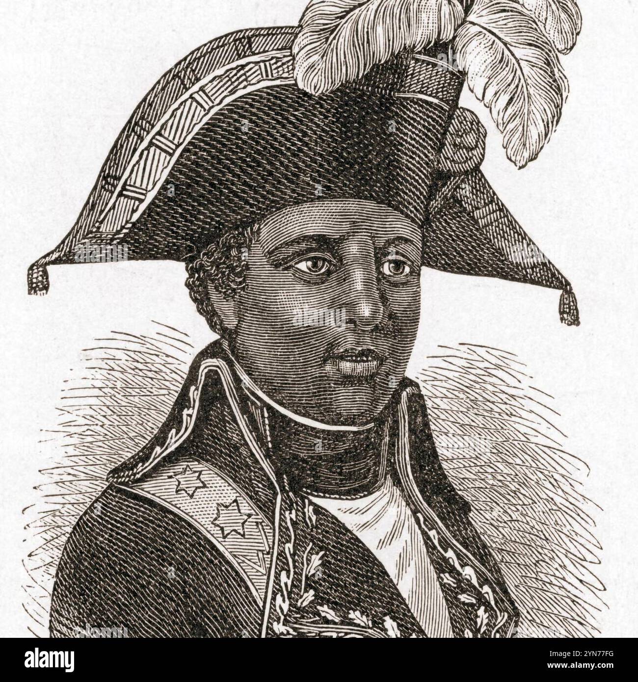 Toussaint Louverture, François-Dominique Toussaint Louverture (1743 – 1803), général haïtien et éminent leader de la Révolution haïtienne. Banque D'Images