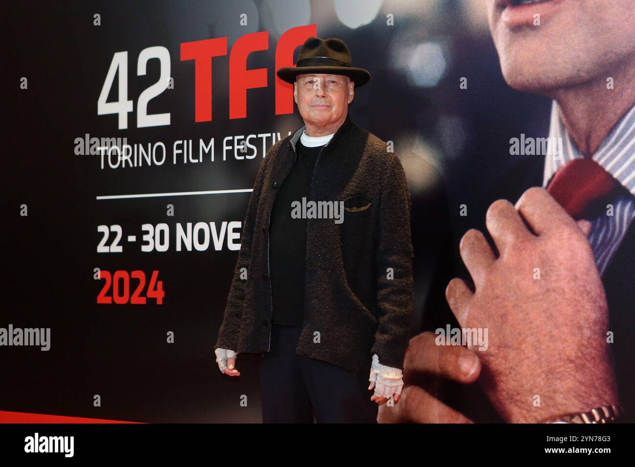 Turin, Italie. 24 novembre 2024. Alessandro Baricco assiste au film « sans sang » lors du 42e Festival de Turin à l’Aula Magna Cavallerizza Reale de Turin. (Photo par Elena Vizzoca/SOPA images/SIPA USA) crédit : SIPA USA/Alamy Live News Banque D'Images