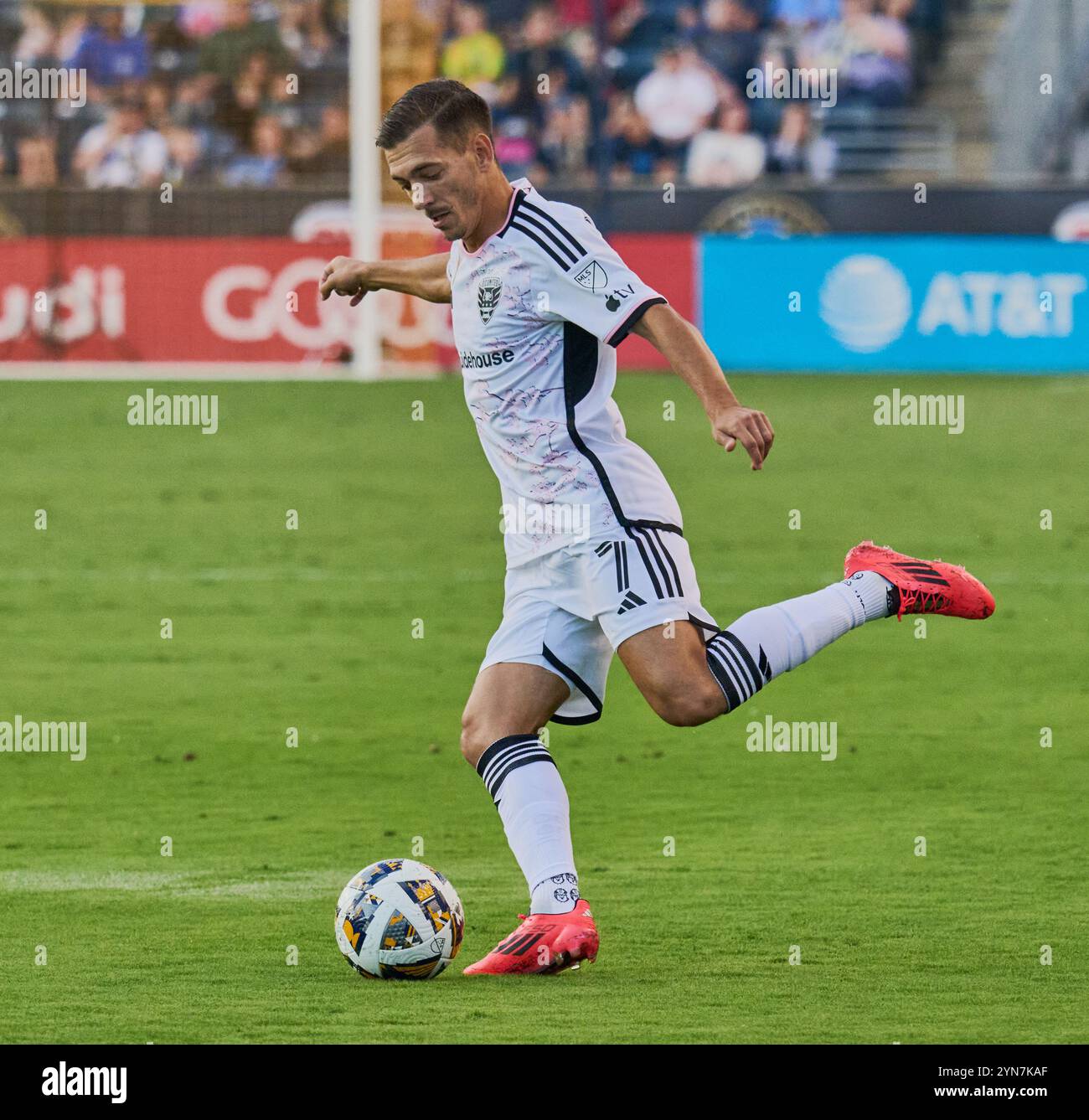 CHESTER, PA, États-Unis - 22 SEPTEMBRE 2024 : MLS match entre Philadelphia Union et D.C. United à Subaru Park. ***USAGE ÉDITORIAL SEULEMENT*** Banque D'Images
