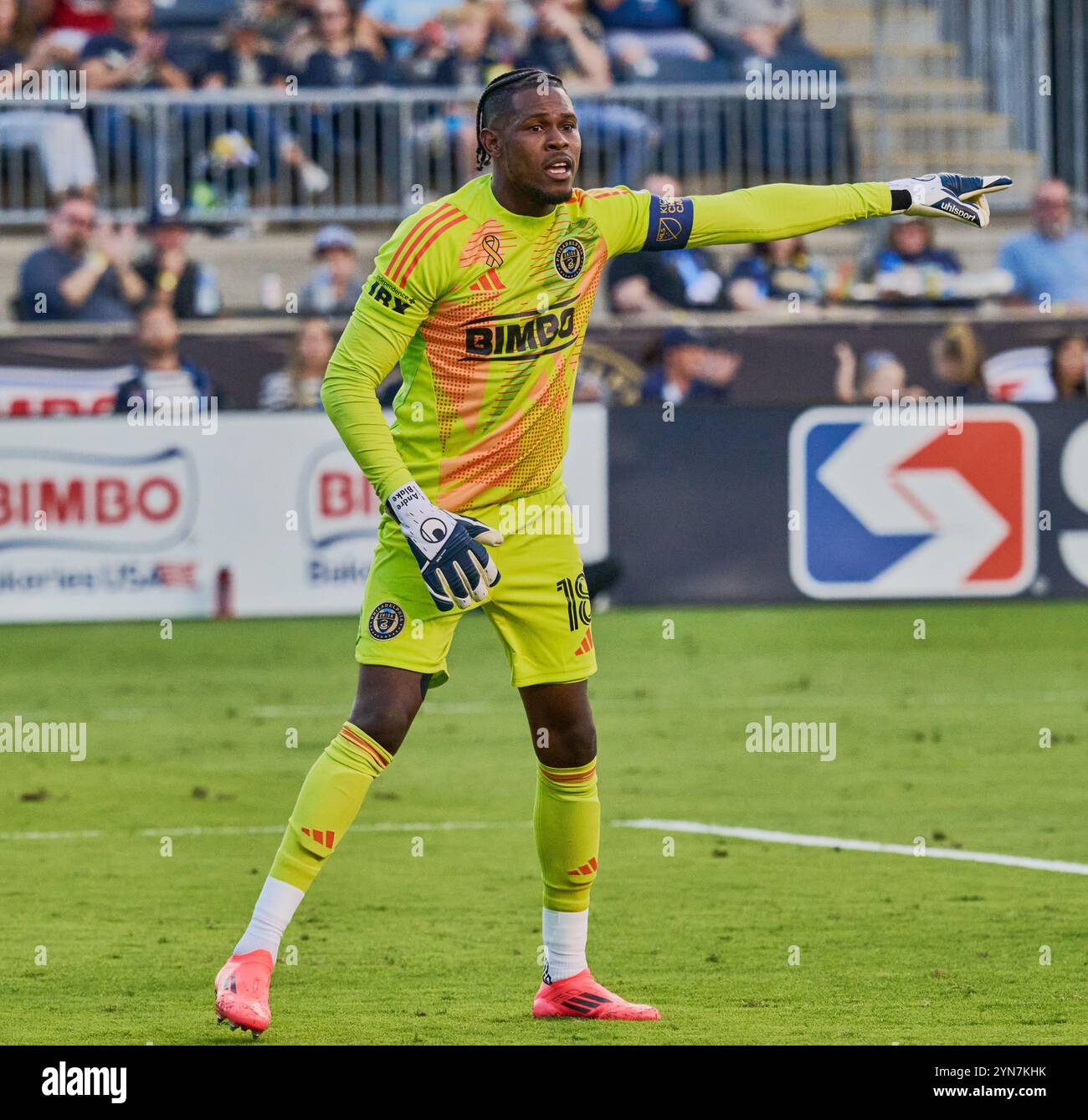 CHESTER, PA, États-Unis - 22 SEPTEMBRE 2024 : MLS match entre Philadelphia Union et D.C. United à Subaru Park. ***USAGE ÉDITORIAL SEULEMENT*** Banque D'Images