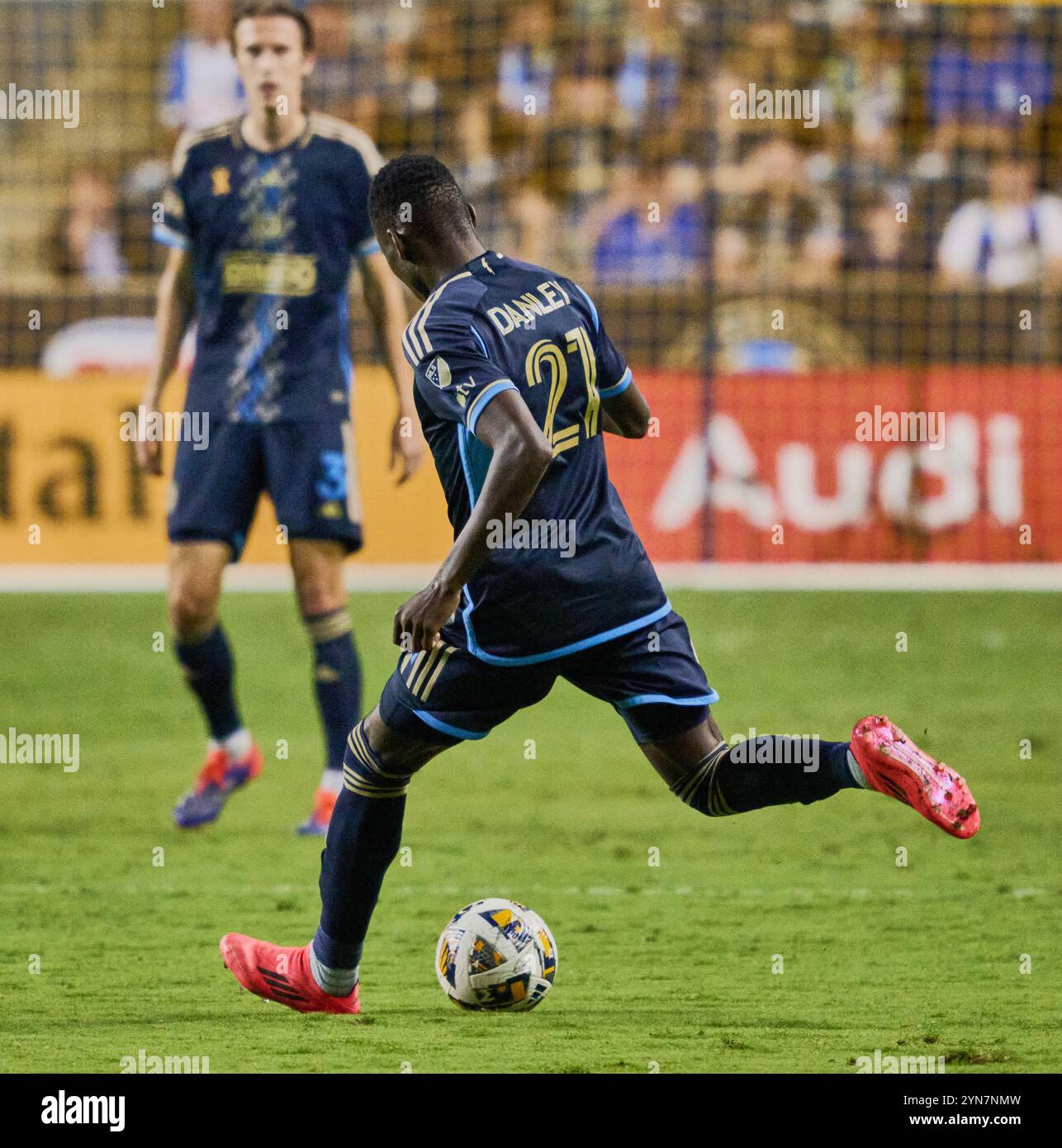 CHESTER, PA, États-Unis - 22 SEPTEMBRE 2024 : MLS match entre Philadelphia Union et D.C. United à Subaru Park. ***USAGE ÉDITORIAL SEULEMENT*** Banque D'Images