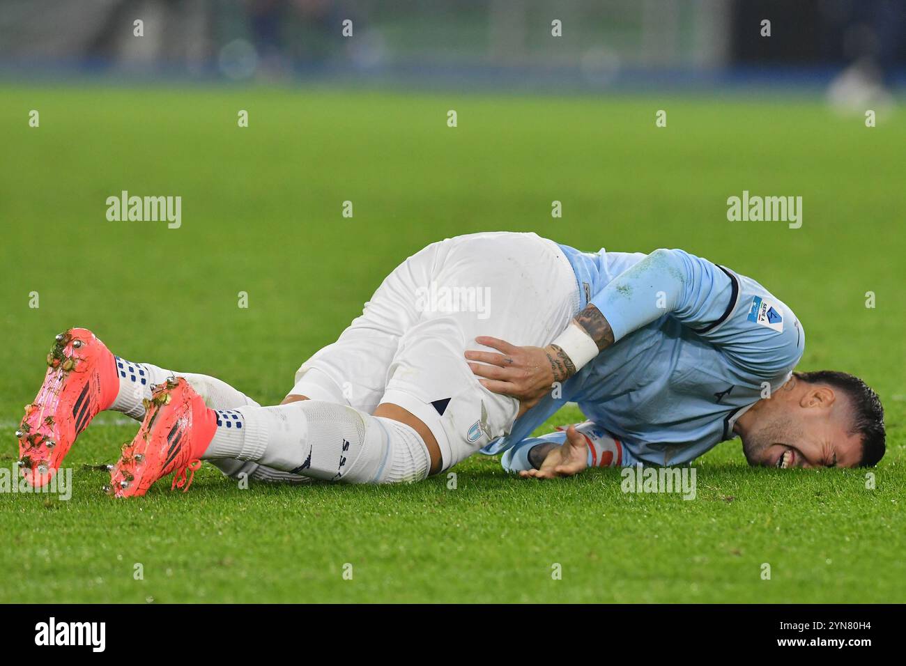 Rome, Latium. 24 novembre 2024. Mattia Zaccagni de SS Lazio lors du match de série A entre Lazio et Bologne au stade olympique de Rome, Italie, le 24 novembre 2024. Crédit crédit : massimo insabato/Alamy Live News Banque D'Images