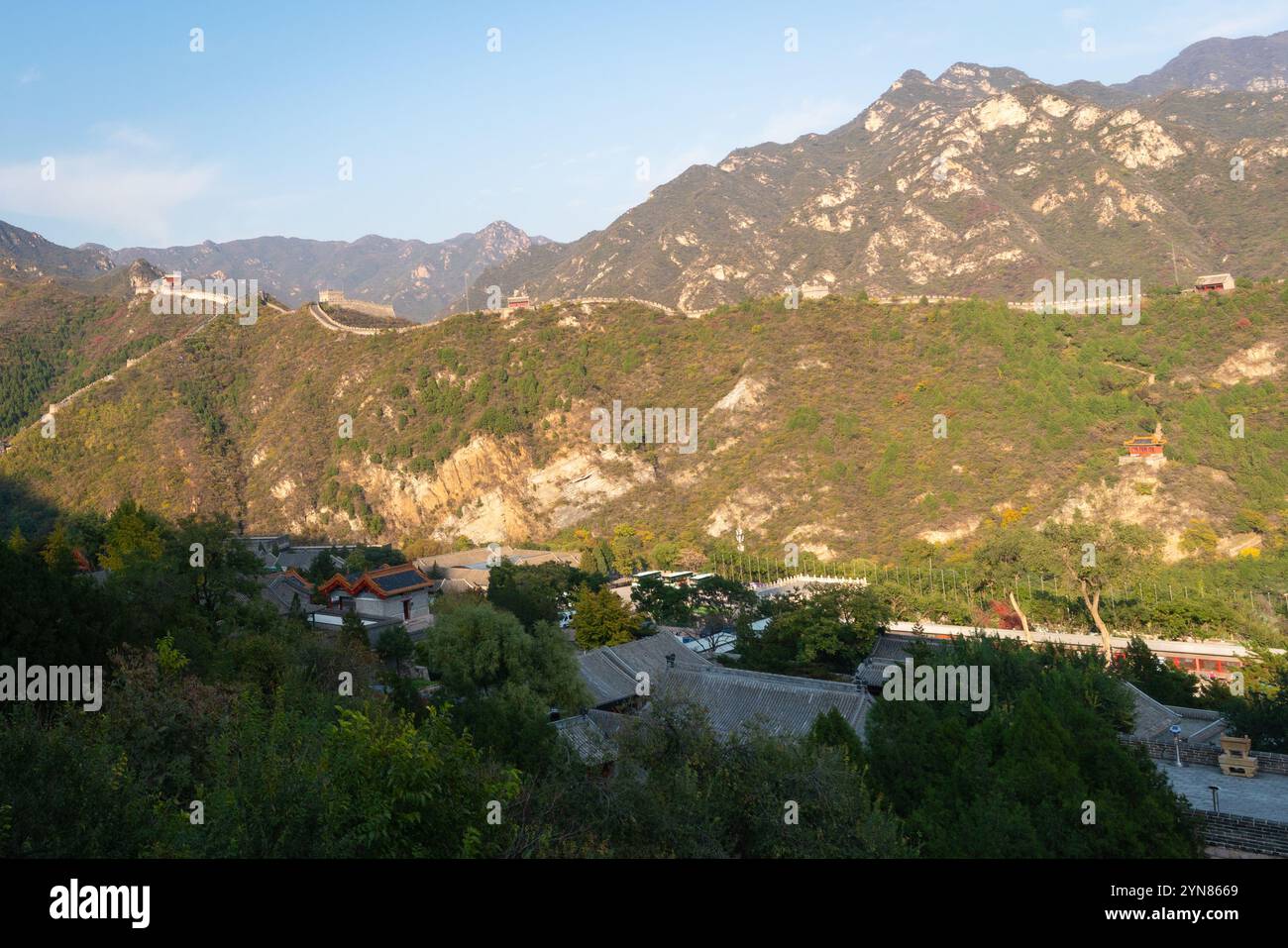 Pékin, Chine - 23 octobre 2024 : vue depuis Juyongguan Pass Grande Muraille de Chine. Banque D'Images