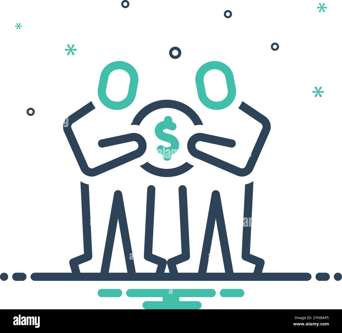 Icône pour pot-de-vin, corruption Illustration de Vecteur