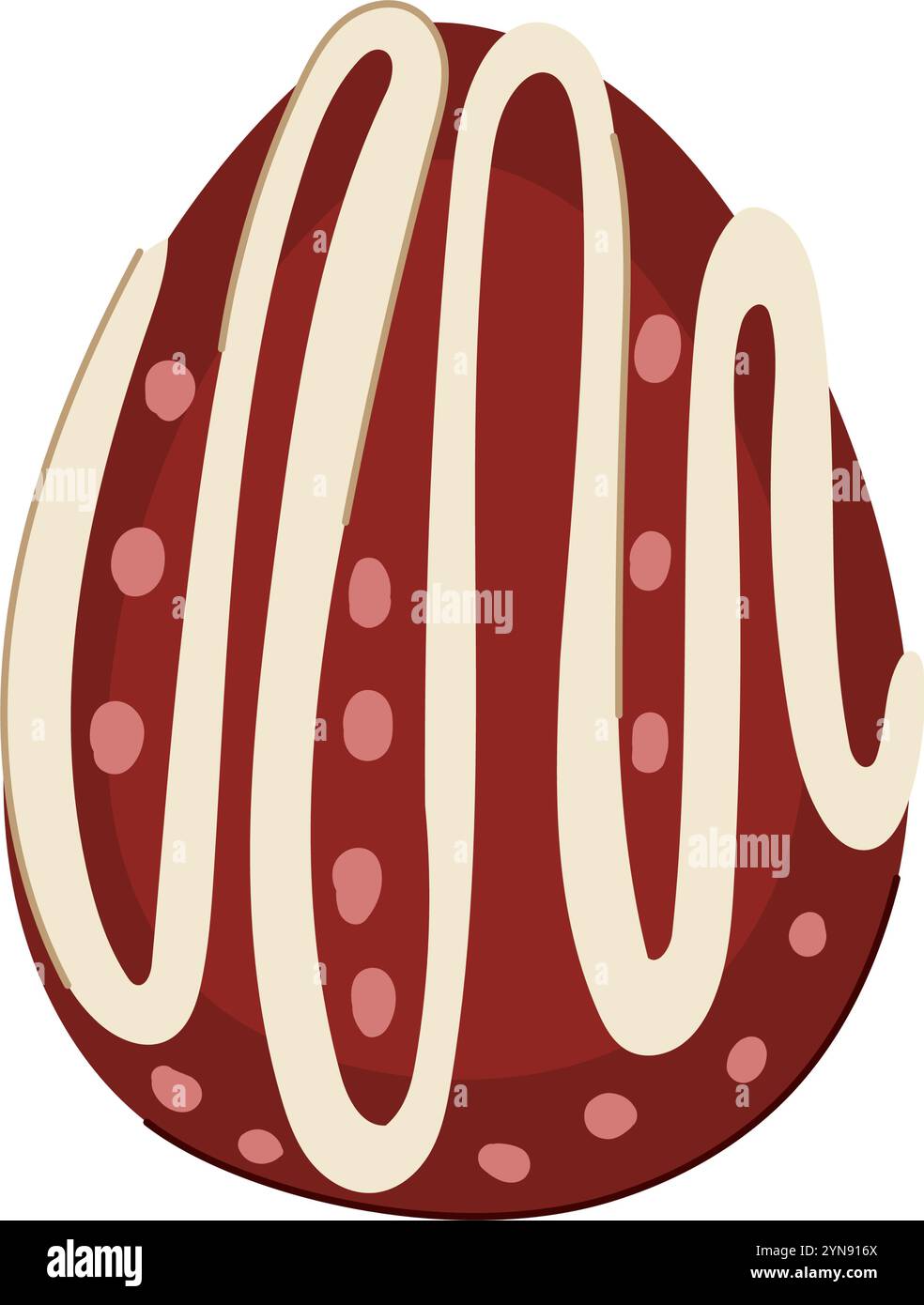 traiter l'illustration vectorielle de dessin animé d'oeuf de chocolat Illustration de Vecteur