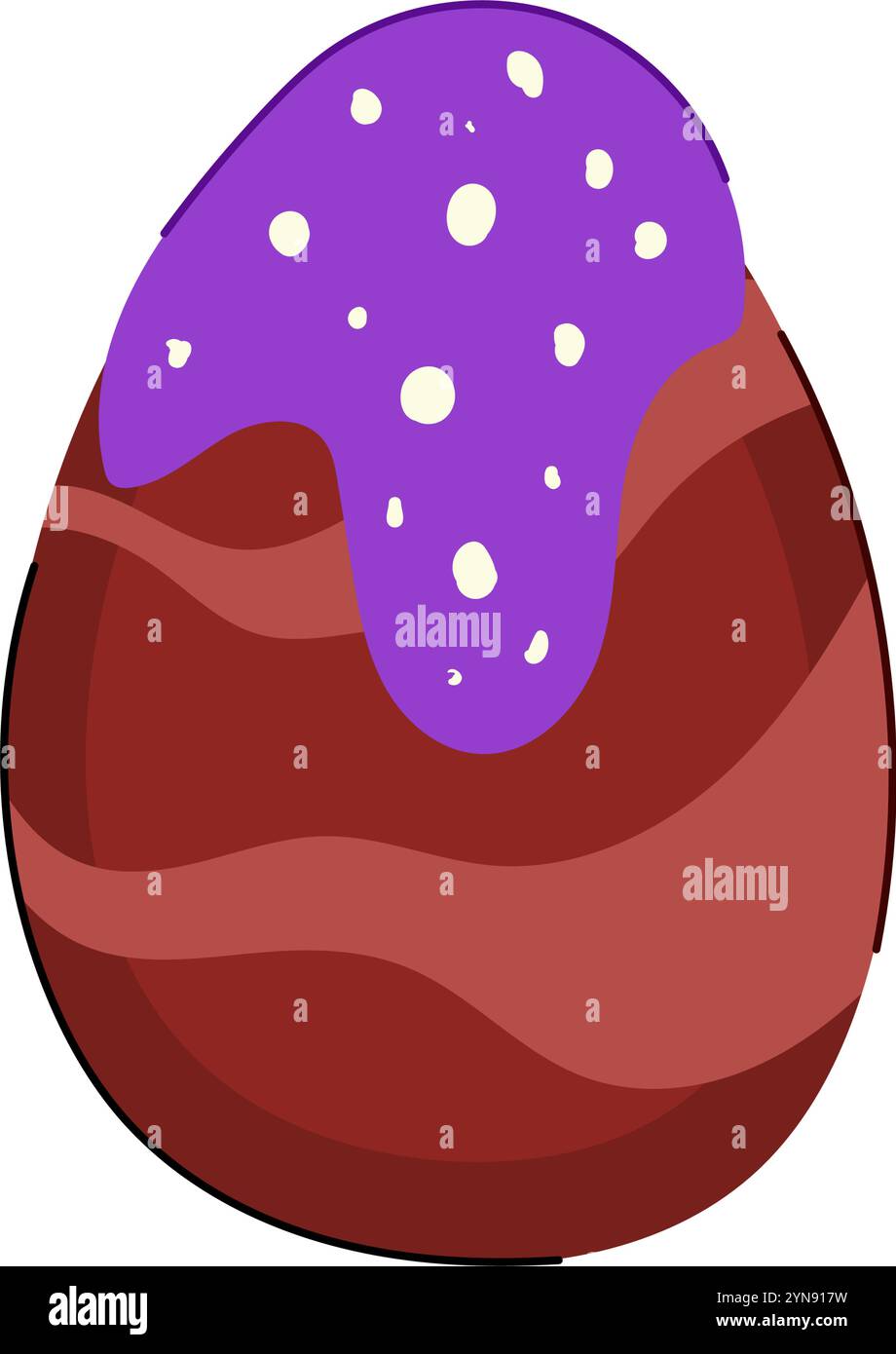 illustration vectorielle de dessin animé d'oeuf de chocolat de bonbons Illustration de Vecteur