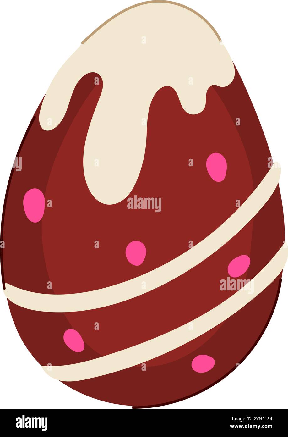 illustration vectorielle de dessin animé d'oeuf en chocolat de pâques Illustration de Vecteur