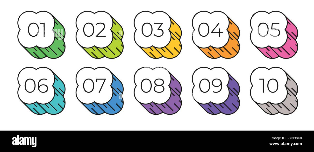 Numérotez les points 1 à 10 Illustration de Vecteur