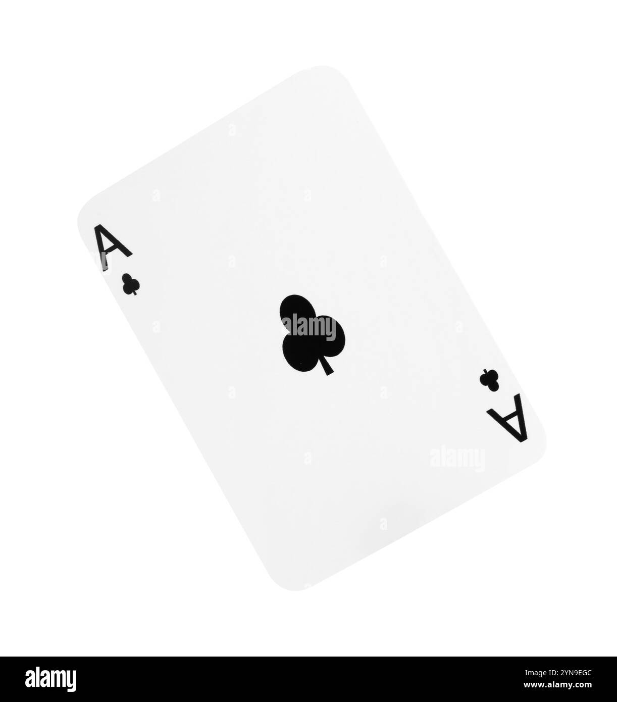 Jeu de poker. Une carte à jouer isolée sur blanc Banque D'Images Jeu de poker. Une carte à jouer isolée sur blanc Banque D'Images