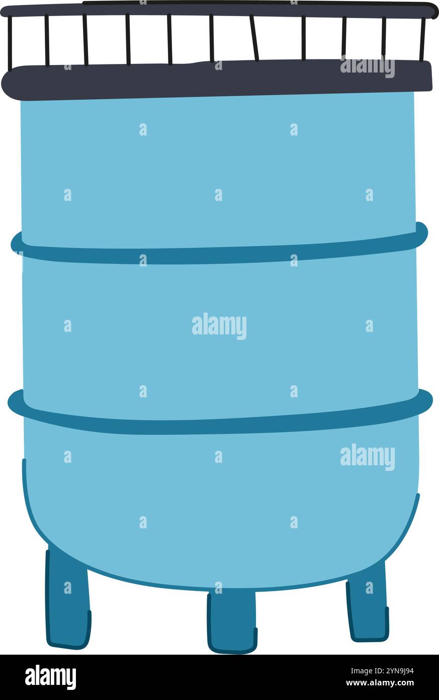 illustration vectorielle de dessin animé de stockage de réservoir de fioul Illustration de Vecteur