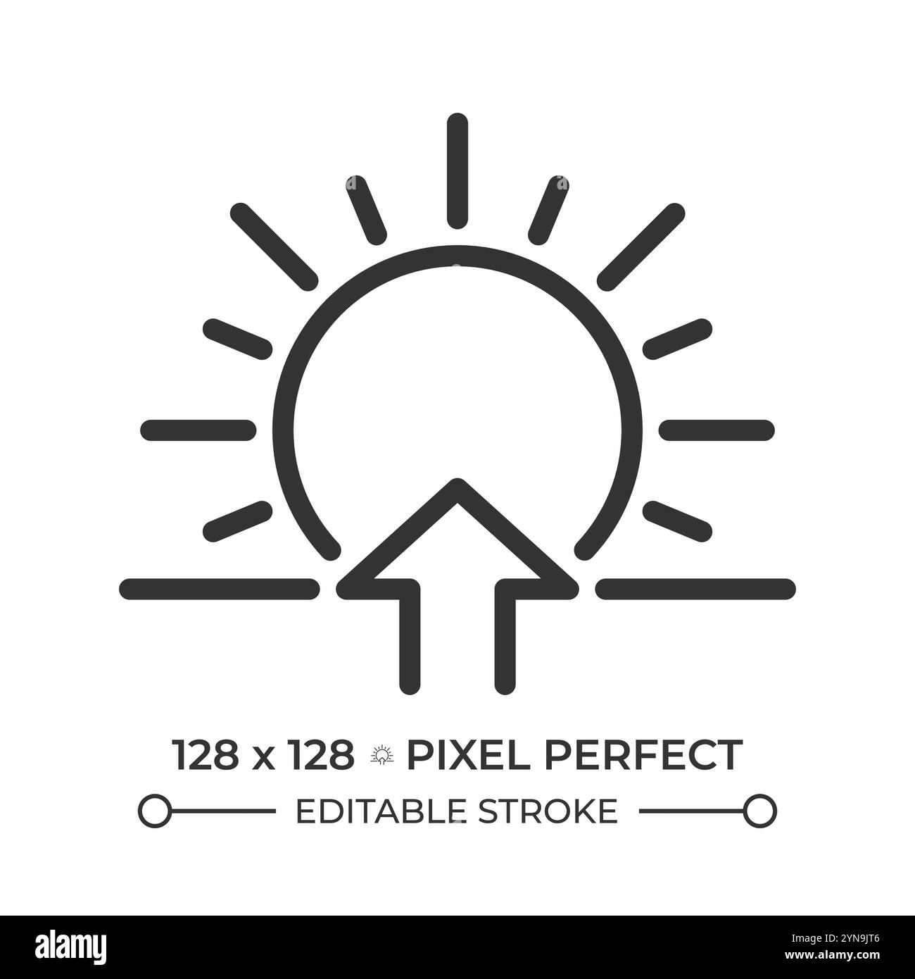 Icône linéaire Sunrise Illustration de Vecteur