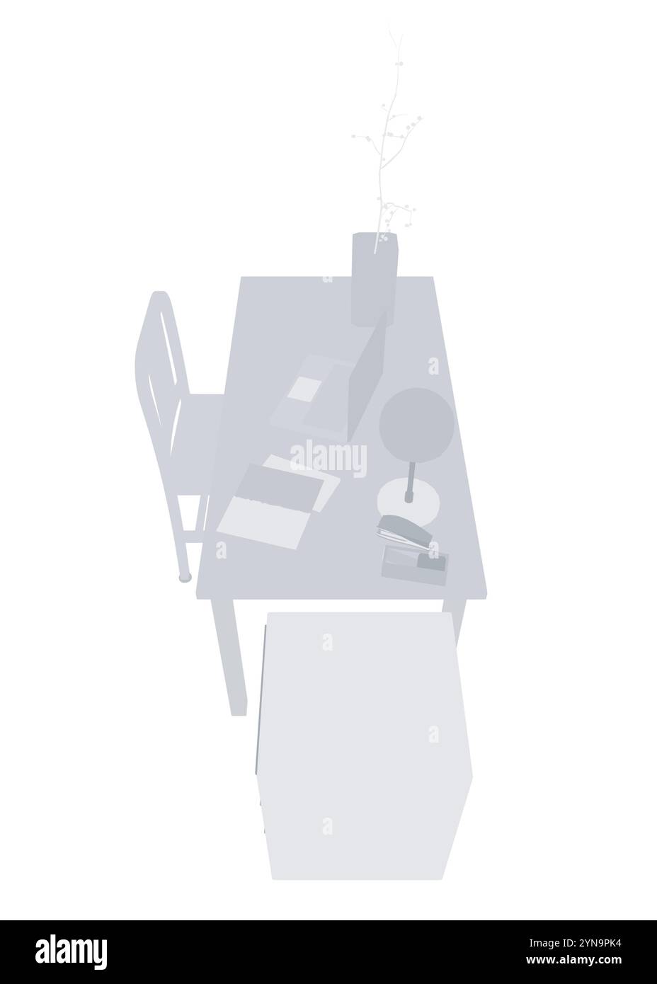 Silhouette de lieu de travail vide, chaise de bureau ordinateur espace de travail Bureau pas de personnes. Illustration vectorielle. Vue latérale Illustration de Vecteur Silhouette de lieu de travail vide, chaise de bureau ordinateur espace de travail Bureau pas de personnes. Illustration vectorielle. Vue latérale Illustration de Vecteur