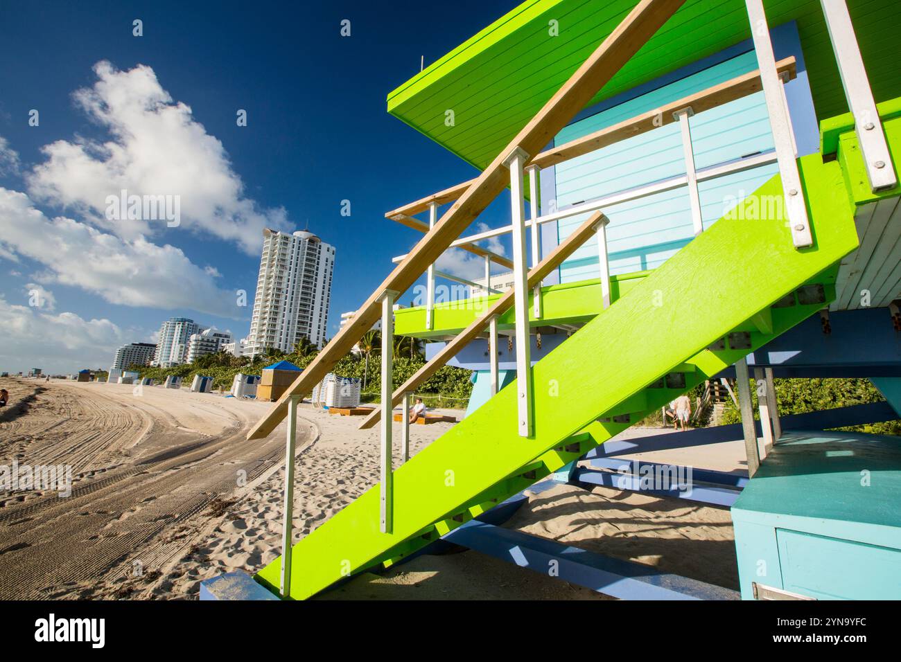 Cabane de sauveteur sur Miami Beach Banque D'Images