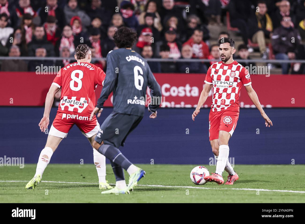 Ivan Martin du Girona FC lors du match de football de la Liga entre le Girona FC et le RCD Espanyol le 23 novembre 2024 à l'Estadio de Montilivi à Gérone, Espagne Banque D'Images