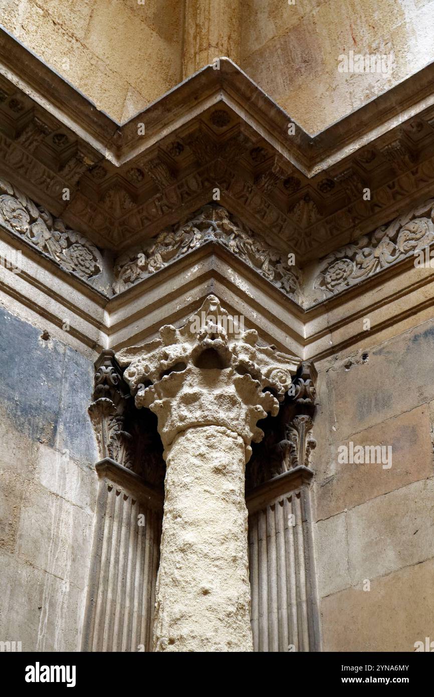 France, Bouches du Rhône, Arles, les Alyscamps, cimetière historique du IVe siècle au XIIIe siècle, église Saint Honorat classée au Patrimoine mondial de l'UNESCO Banque D'Images