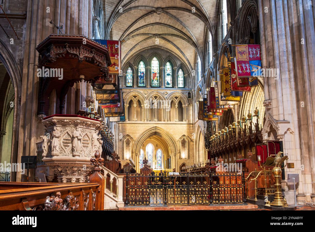 Irlande, province de Leinster, Dublin, l'église de la cathédrale St Patrick est une église nationale de la République d'Irlande, à l'intérieur Banque D'Images